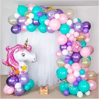 111pcsset unicorn balloons arch kit blue purple gold confetti pink giant unicorn balloon baby shower birthday party decorations