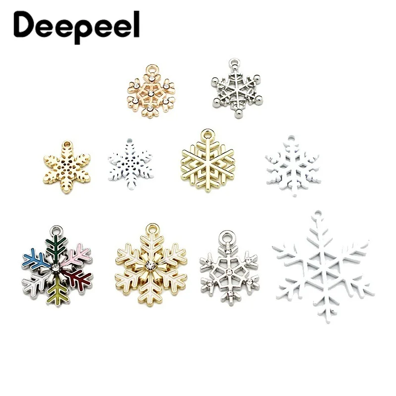 

Металлические подвесные пряжки Deepeel 13-26 мм, 10/20 шт., фурнитура для брелока, застежка, снежинка, «сделай сам», швейные ювелирные аксессуары MH167