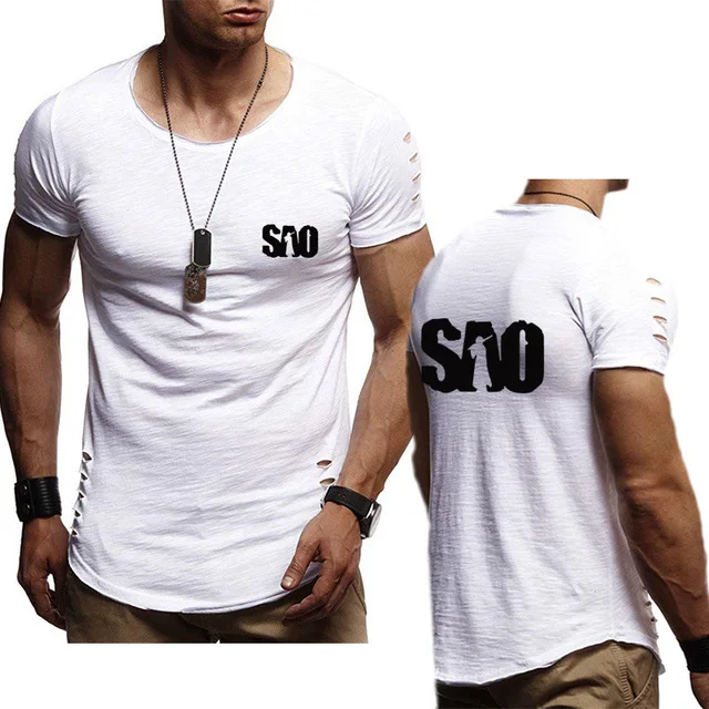 New 2020 Summer Men T-Shirt for Anime Sword Art Online SAO printing Mens Short Sleeve Fashion Casual Cotton male E | Автомобили и