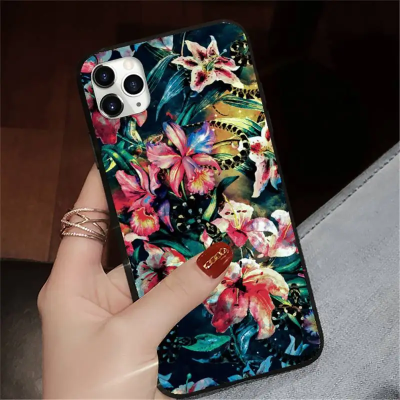 

Floral Botanic Banana leaves Phone Cases for iPhone 11 12 pro XS MAX 8 7 6 6S Plus X 5S SE 2020 XR
