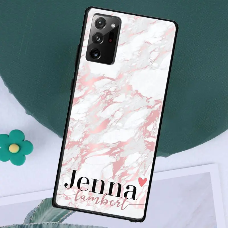 PERSONALISED initials name Rose Gold Case For Samsung Galaxy S21 Ultra S20 FE S8 S9 S10 Plus Note 20 S22 Ultra Note 10 Plus