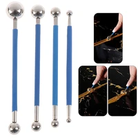 4pcs high quality double steel pressed ball tile grout tools repairing stick scraping tools bluesilver