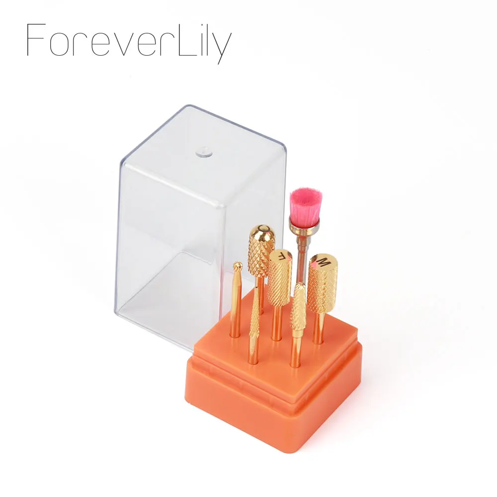 Foreverlily 7 шт./компл. Карбид вольфрамовой стали cermaic набор сверл для ногтей фреза