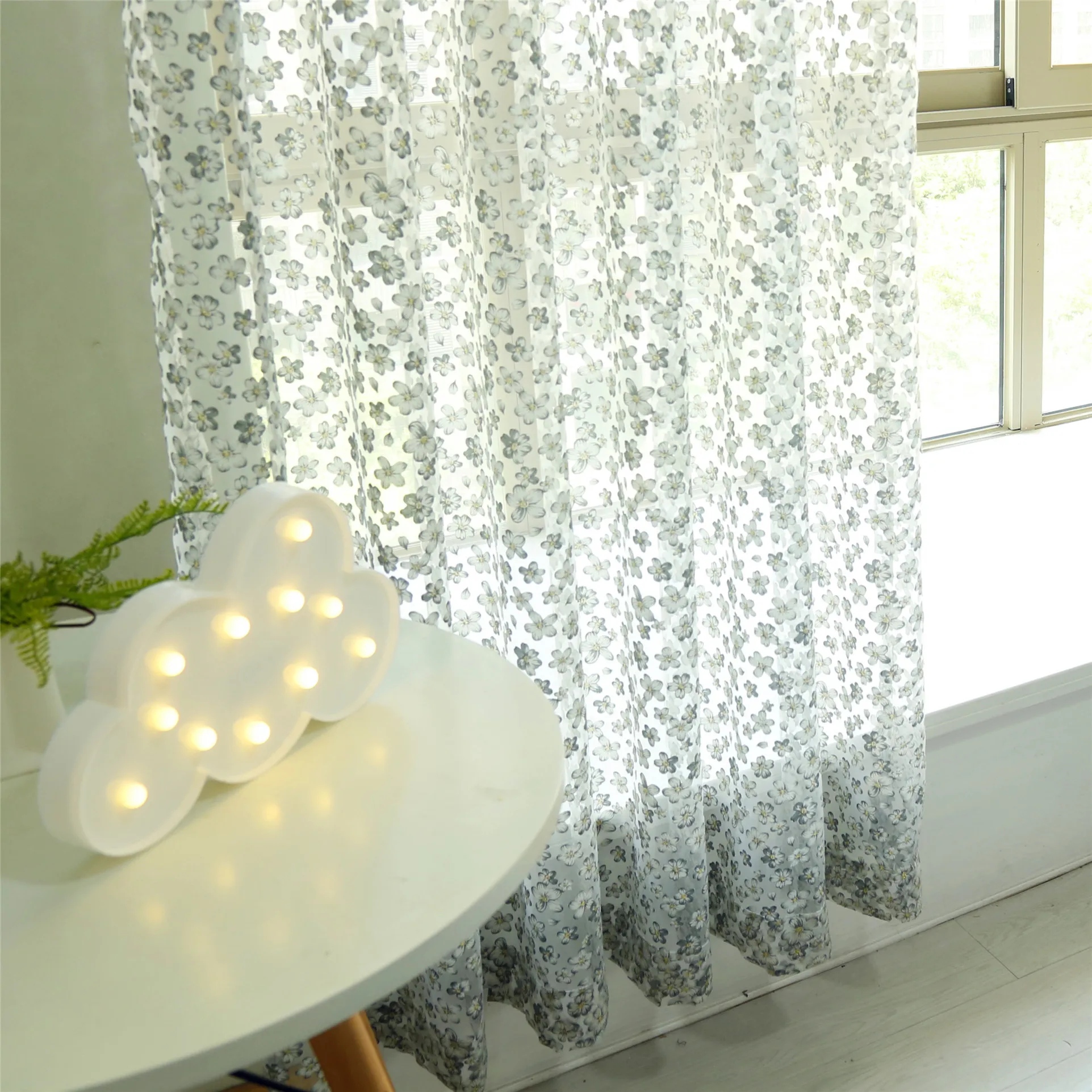 Последний 2 вида цветов белый красивый цветочный занавес для окна гостиной милые