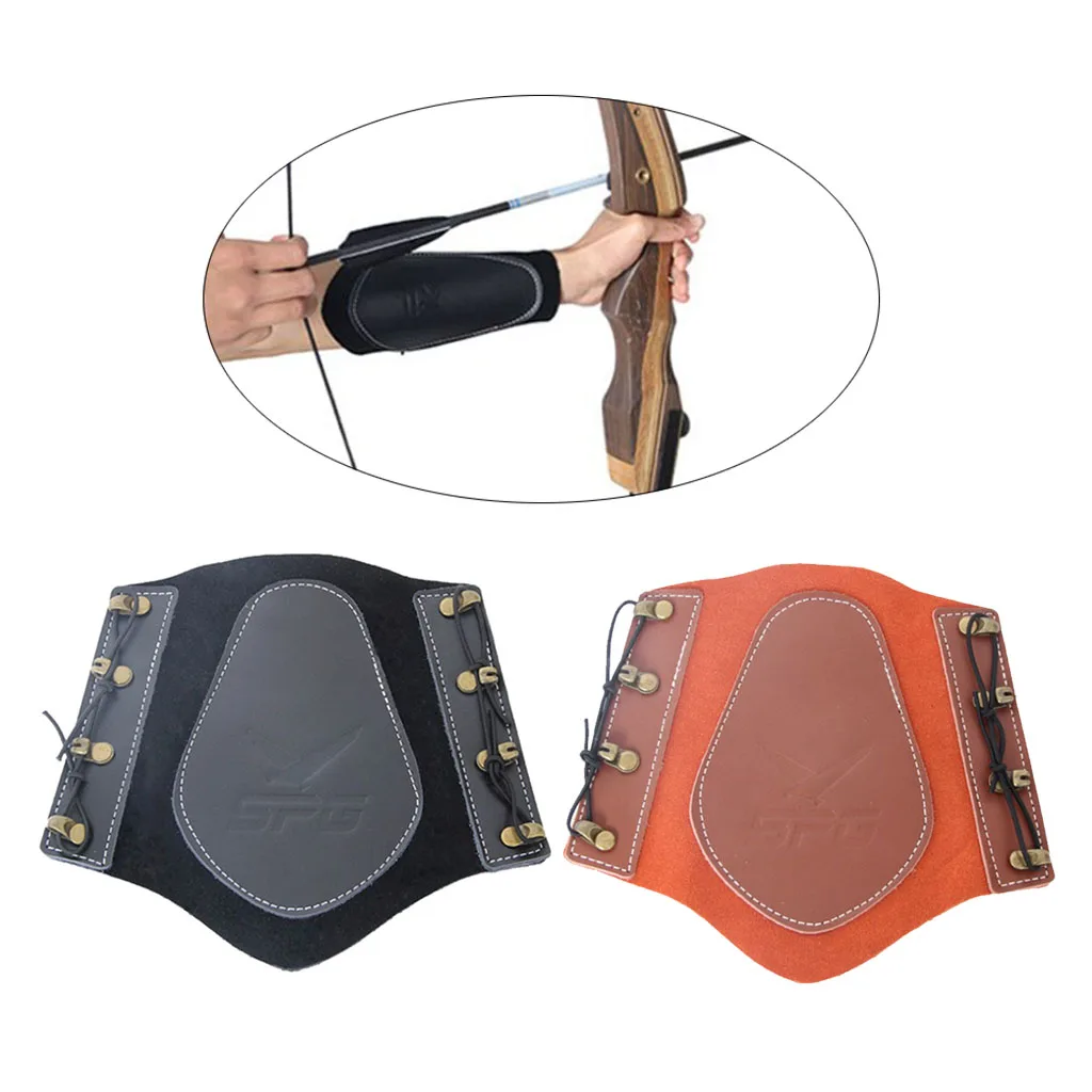 

Cow Leather Arm Wrist Bow Brace Guard Protector Hunting Archery