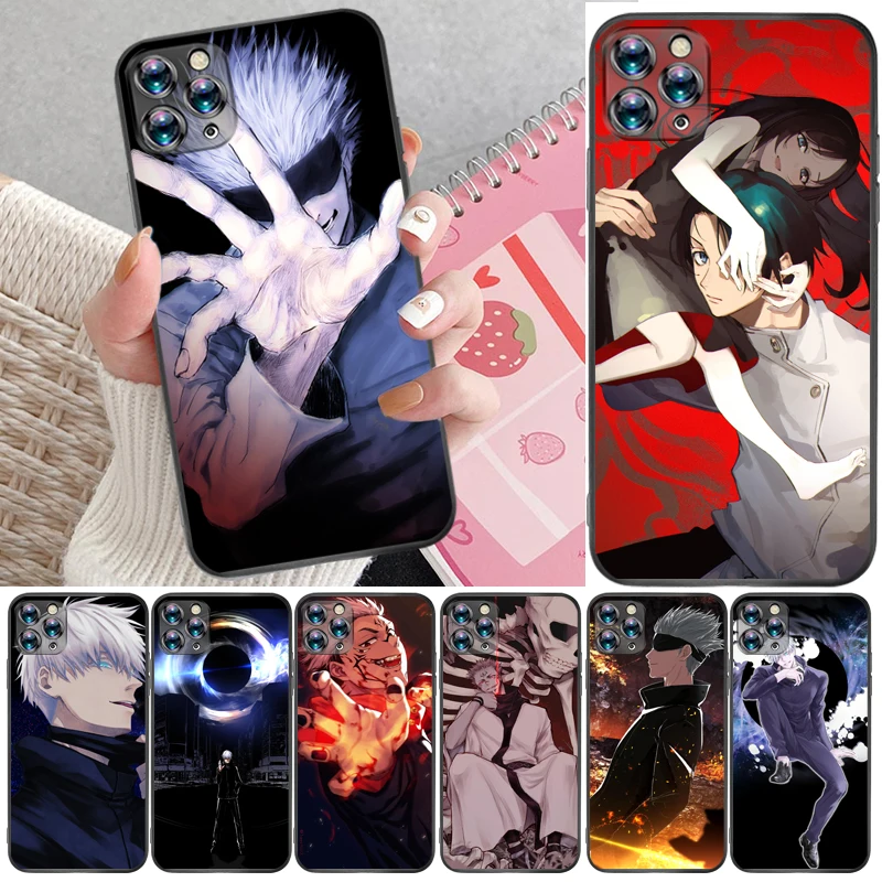 

Jujutsu Kaisen Yuji Itadori Fushiguro Megumi Sukuna Satoru Gojo Phone Case For iPhone 11 Pro Max Coque Cases Back Cover Funda
