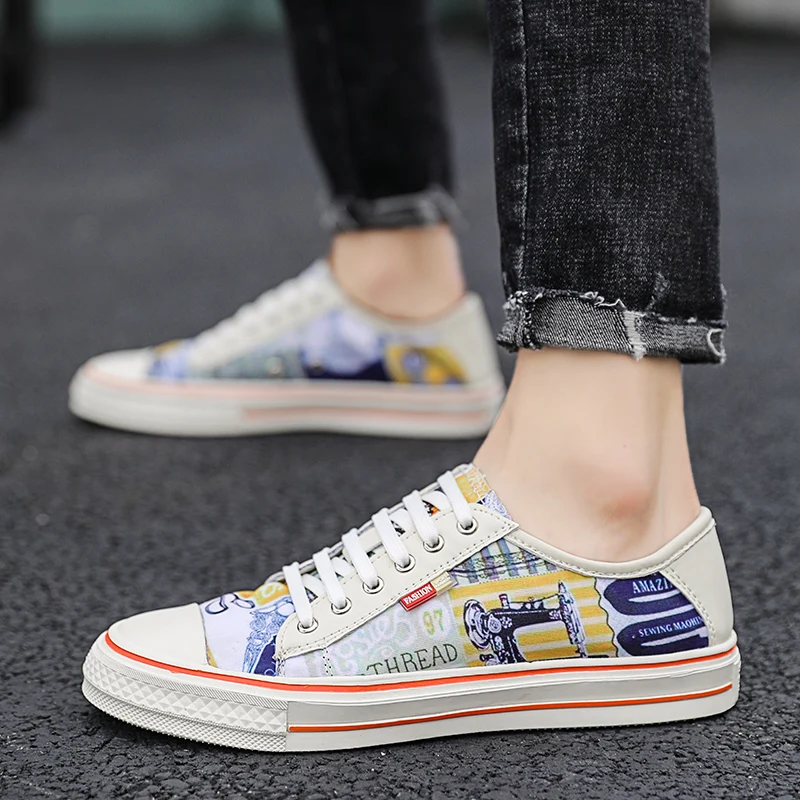 

Summer Casual Men Vulcanize Shoes Canvas Sneakers Spadrille Pour Homme 2020 Espadrilles Skateboarding Skateboard Street Fashion