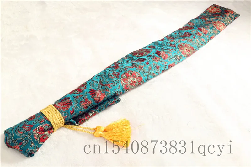 Шелковый мешок 134 см с синими цветами для защиты японской катаны самурайского