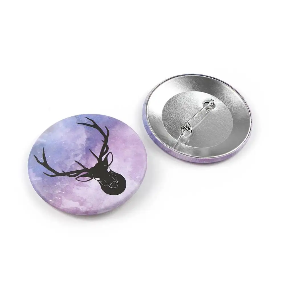 Pin de boton para insignia, materiales ideales para distintivos de ropa, material met&aacute;lico, color blanco, ideal para DIY, 100 piezas por juego-3