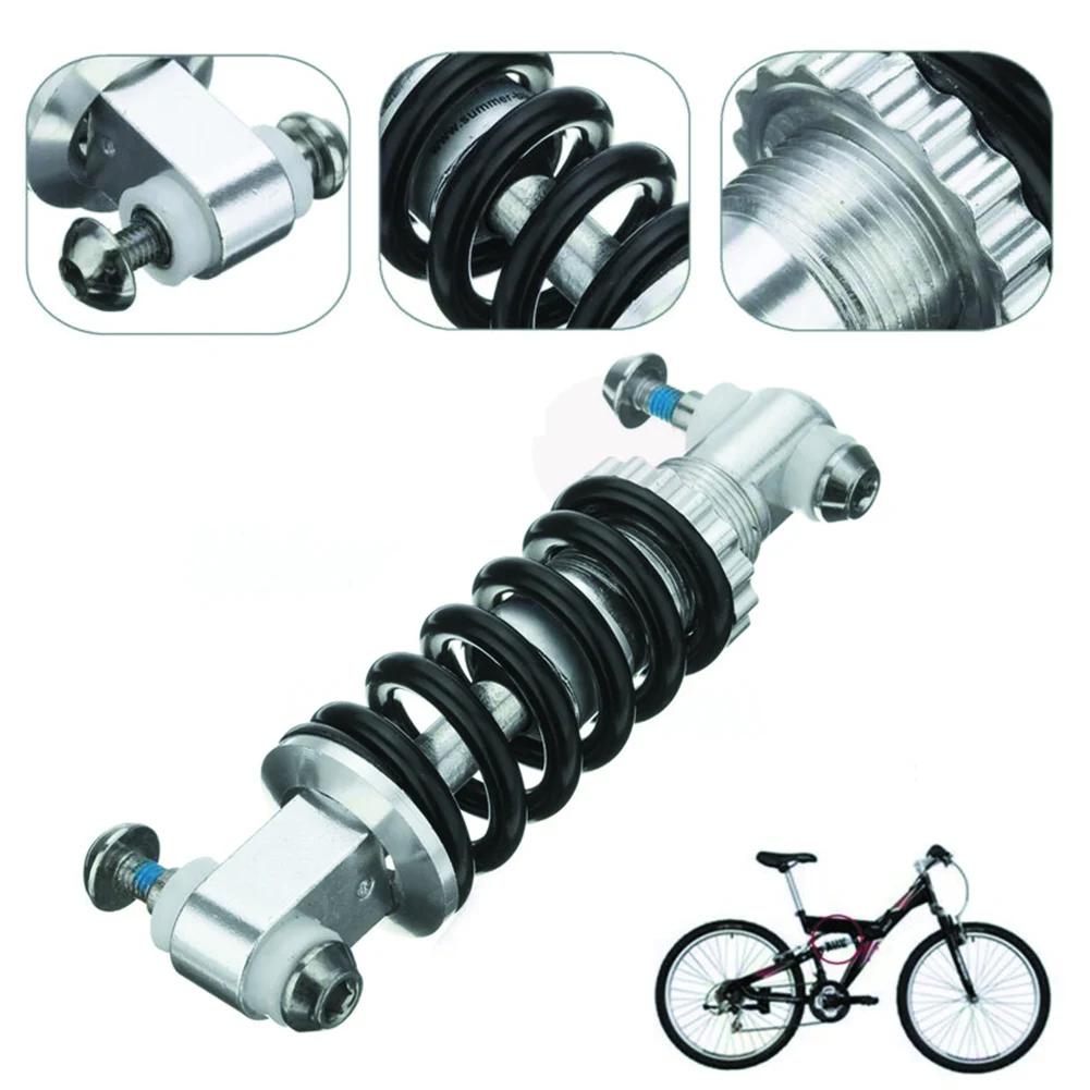 

450LBS/in Bicycle Rear Shocks Suspension Bumper Bike Frame Spring Shock Damper Absorber On For MTB Folding Bike 125mm