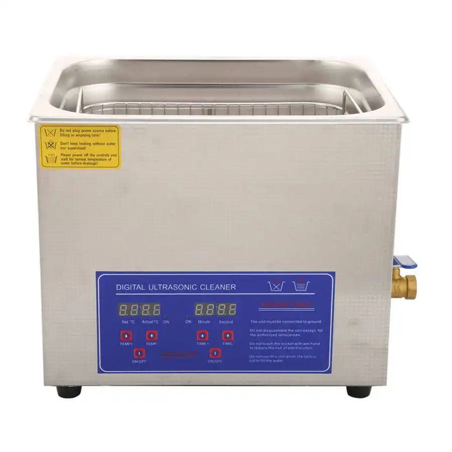 

10L Digital Ultrasonic Cleaner Bath Industry Heated With Timer Stainless Steel Ultra Sonic Cleaning Machine Local Fast Shipping