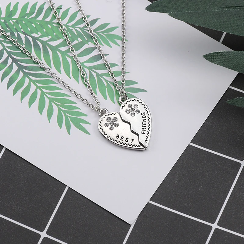 Новое серебряное ожерелье Forever friendly BFF лучшие друзья Подвески Хрустальный цветок