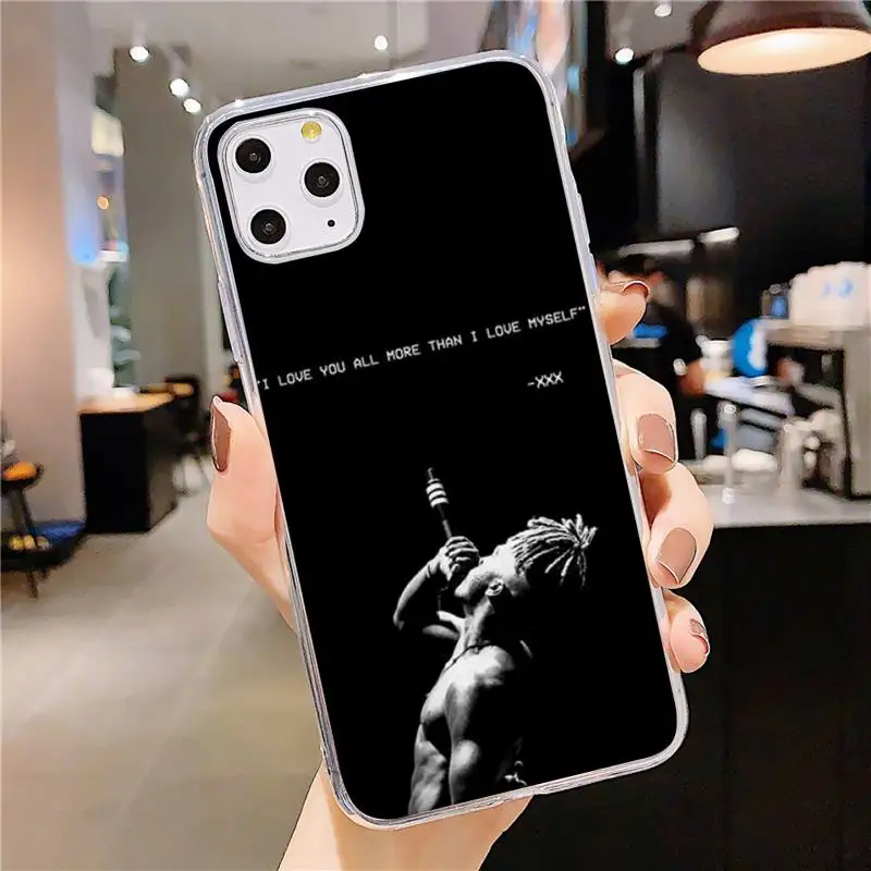 

Hot Rapper XXXTentacion Phone Case Transparent for iPhone 11 12 mini pro XS MAX 8 7 6 6S Plus X 5S SE 2020 XR