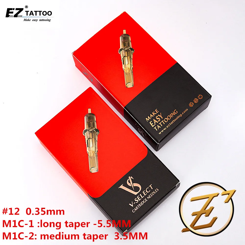 Картриджи для татуировок EZ V-Select иглы #12 0 35 мм изогнутые Magnum картриджей