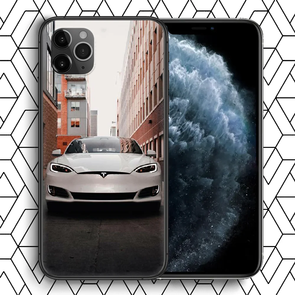 

Tesla Electric Car Logo Phone case For iphone 4 4s 5 5S SE 5C 6 6S 7 8 plus X XS XR 11 12 mini Pro Max 2020 black shell trend