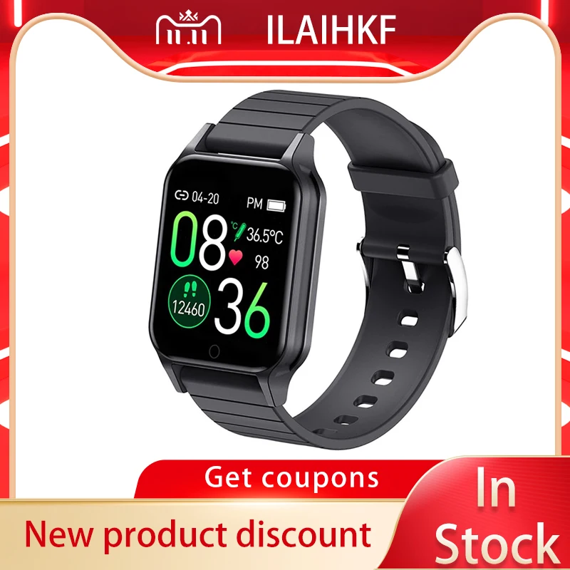 

Huawei Universal T96 Smart Watch Women Men Heart Rate Temperature Blood Pressure Monitor Sport Waterproof Smartwatch For Android