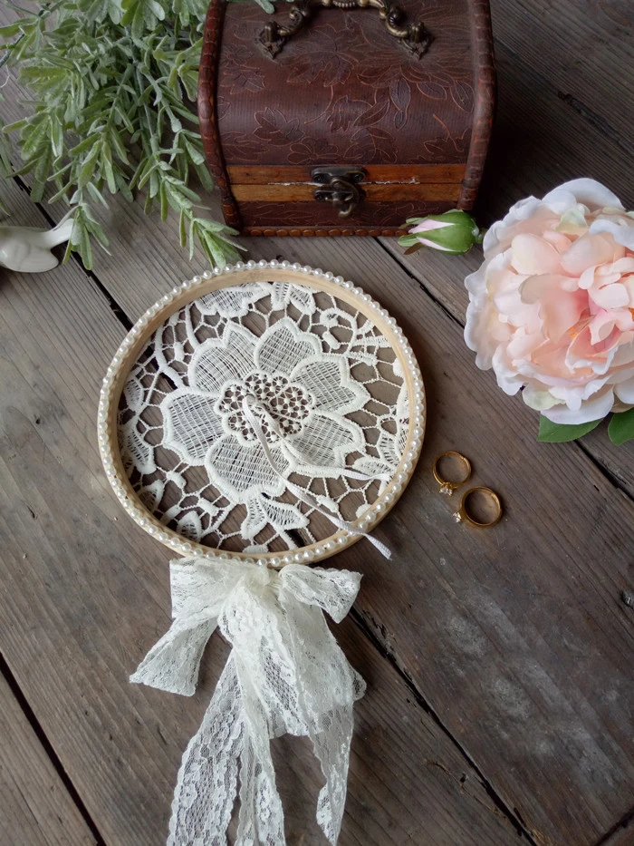 

Handmade Wedding props ring setting ring box creative wedding crafts diameter17cm