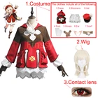 Костюм для косплея Хэллоуина Genshin Impact klee, Карнавальная одежда, включая перчатки, носки, шапка, уши, костюм аниме для взрослых