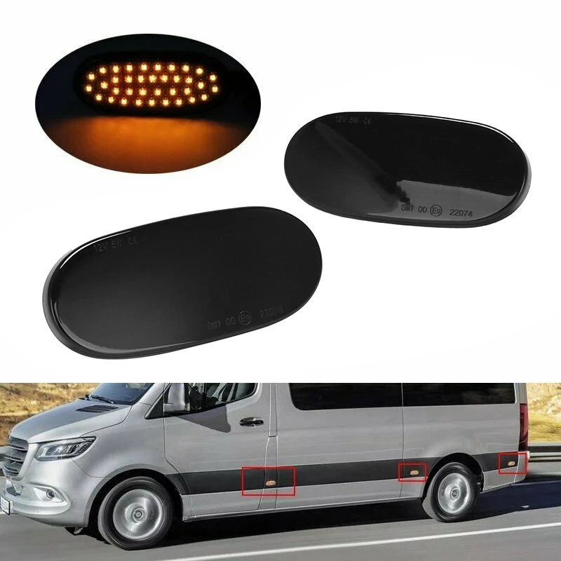 

36светодиодные, боковые, габаритные фонари боковой ретранслятор лампа указателя поворота панель освещения для Crafter для Benz Sprinter W906