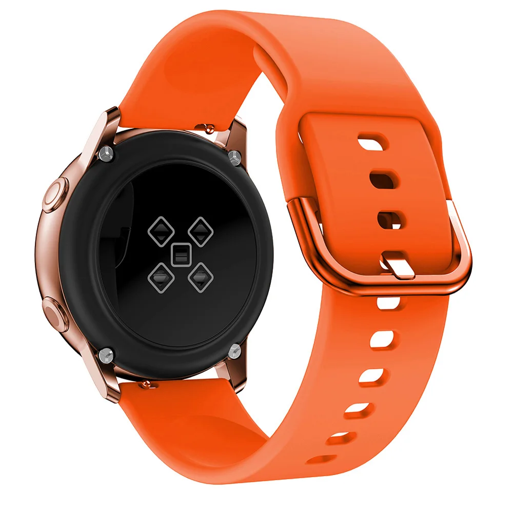 Orange 11 20 мм/22 мм длина браслета для samsung Galaxy часы Active2/Активный/46 мм/42 мм/ремень Шестерни S3/S2/спортивный силиконовый браслет huawei часы GT - Цвет ремешка: Orange 11