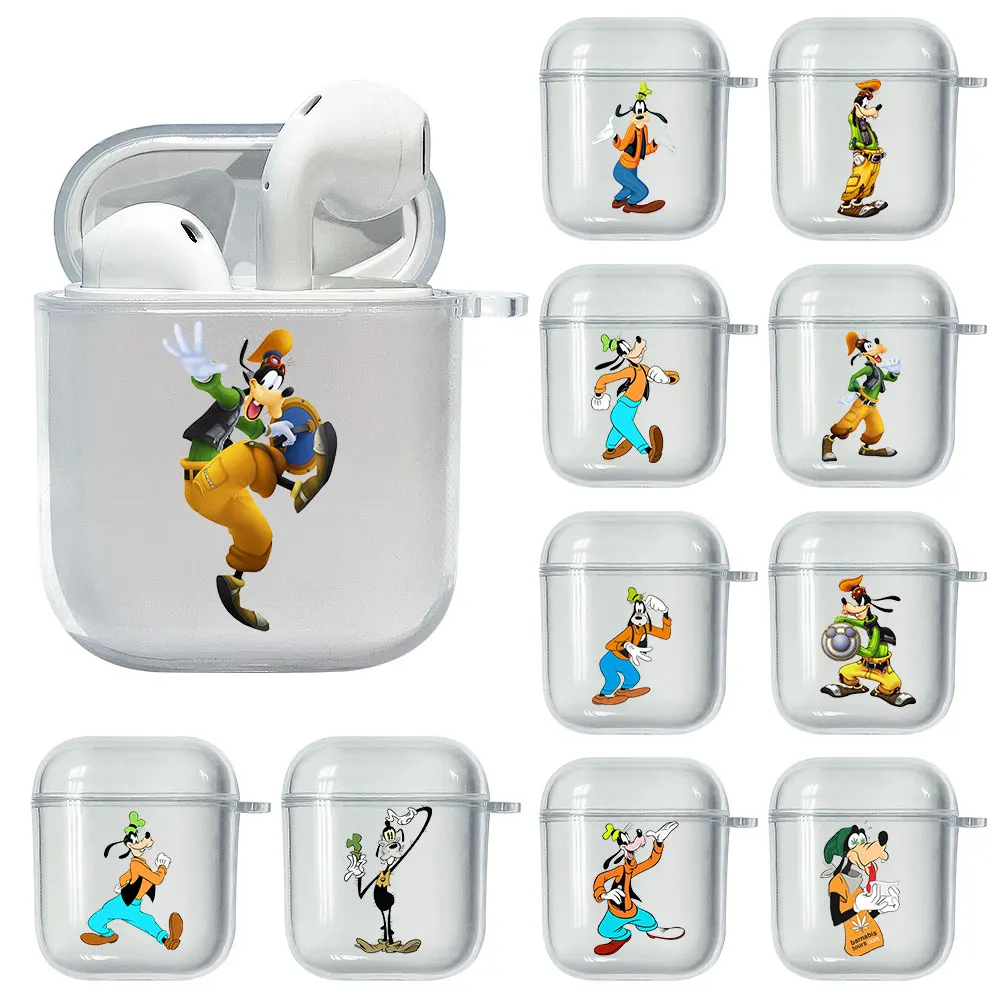 

Мягкий силиконовый прозрачный чехол для наушников Apple Airpods 1/2 с милыми мультяшными героями Диснея Goofy, беспроводной Bluetooth чехол для AirPods 1 2, че...