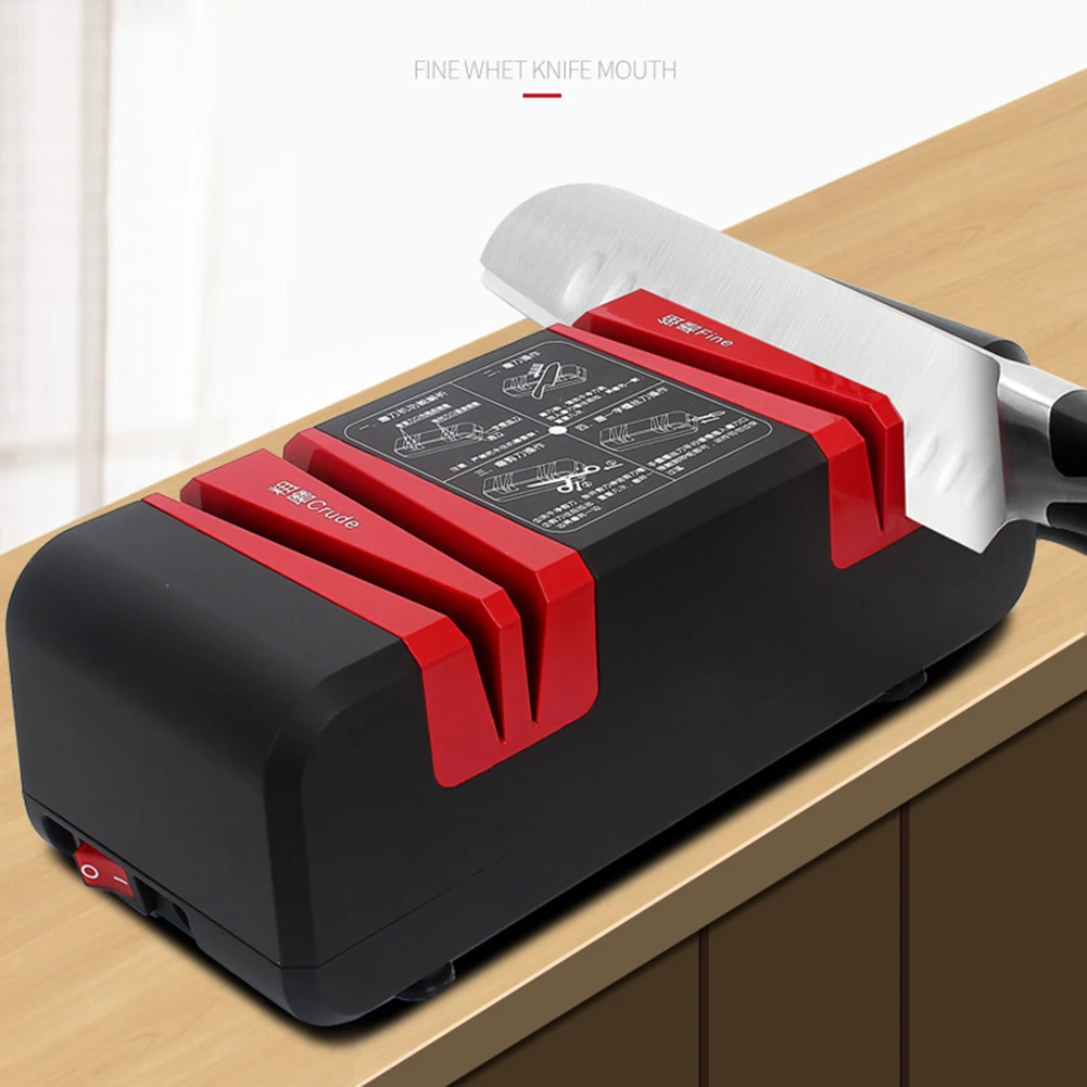 

Electric Kitchen Knife Sharpener Stone Automatic Scissors Cutter Grinder US