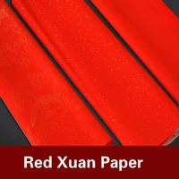 chinese spring festival couplets red rice paper new year paper cutting special with pattern calligraphy half ripe xuan paper