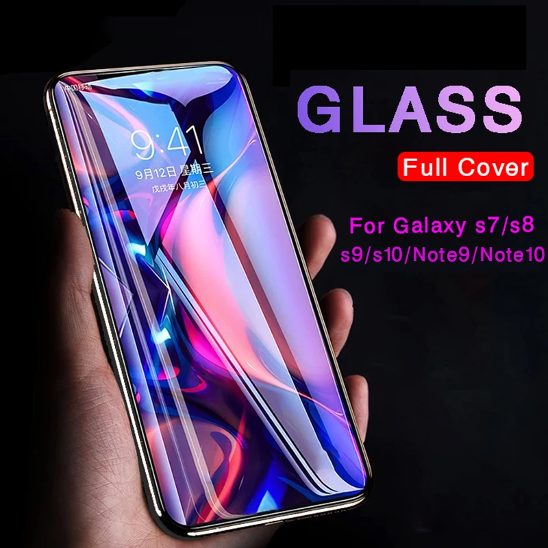Полное покрытие из закаленного стекла для samsung Galaxy S8 s9 s10 Plus s7 edge Защита экрана Note 9