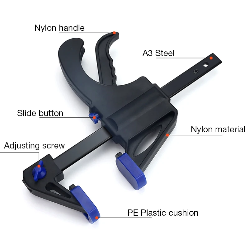 Раздвижной зажим DTBD 4 дюйма F образный набор инструментов сделай сам для работы по