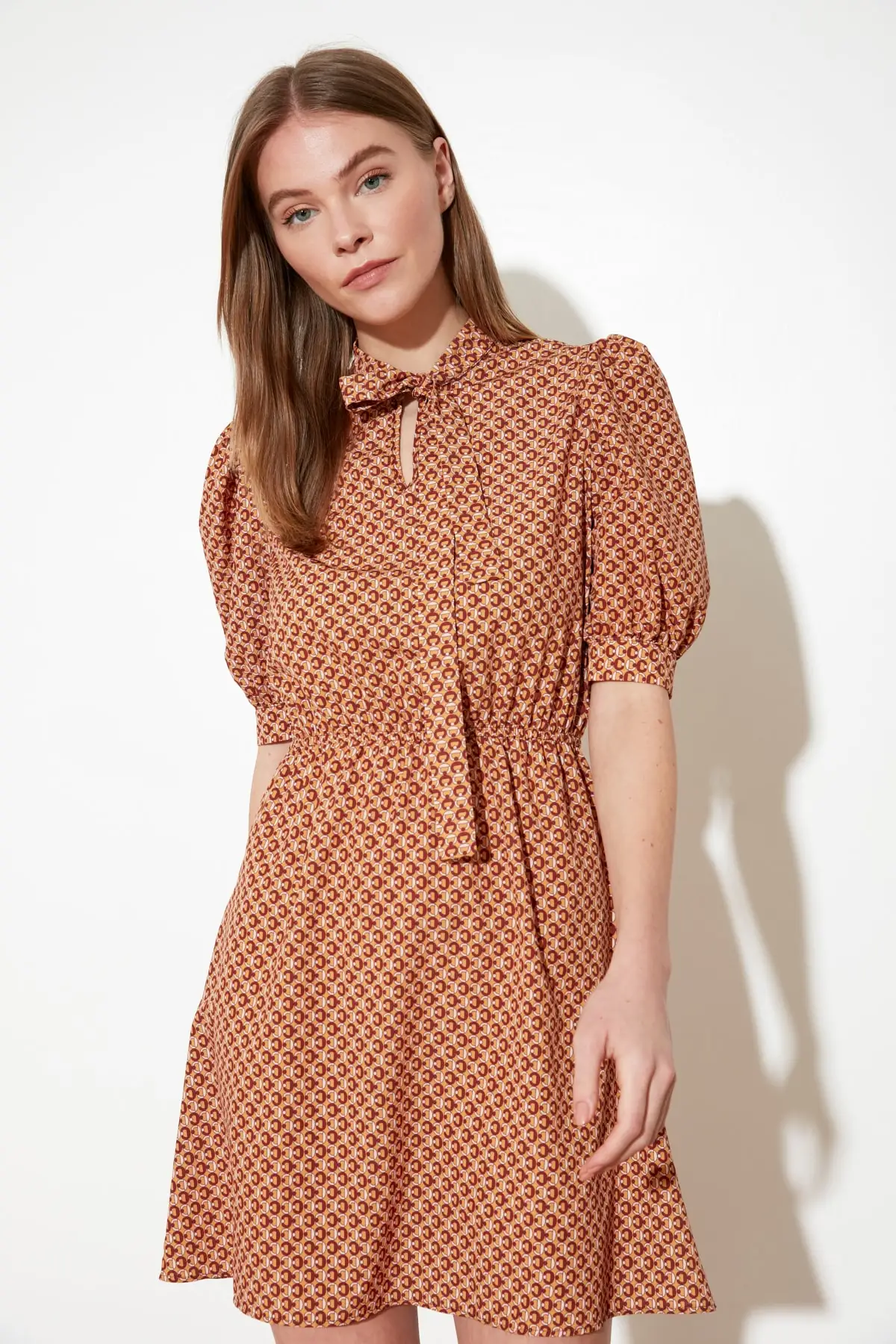 Платье с узором Trendyol TWOSS20EL0232|Женские платья| |