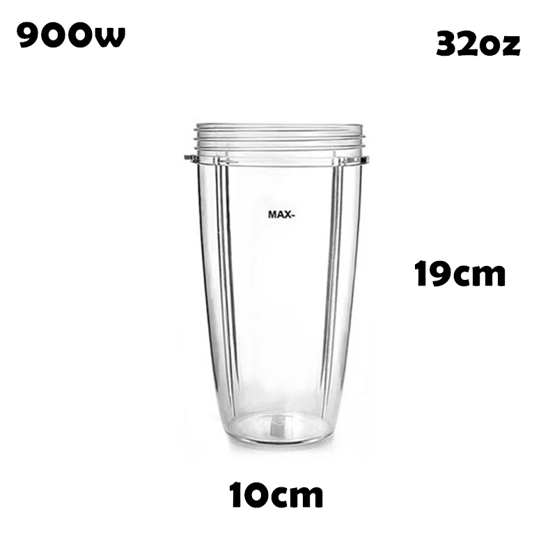 

1PCS 900W 32oz Container Cup 10x19cm Juice Glass Part For Nutribullet Nutri Replacement Juice Cup Juice Machine Parts Kitchen