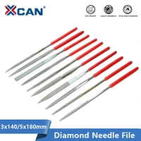 xcan diamond file set 3x140mm 5x180mm mini needle file for stone glass metal carving craft hand tools needle file set