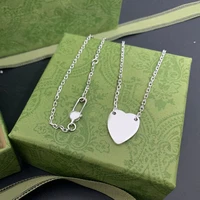 925 sterling silver love double buckle g necklace men and women couple luxury brand pendant fashion charm exquisite jewelry gift