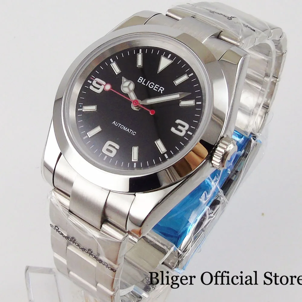 BLIGER красные б/у черные мужские часы NH35 21 Jewels MIYOTA 8215 Move Men t матовый ремешок с
