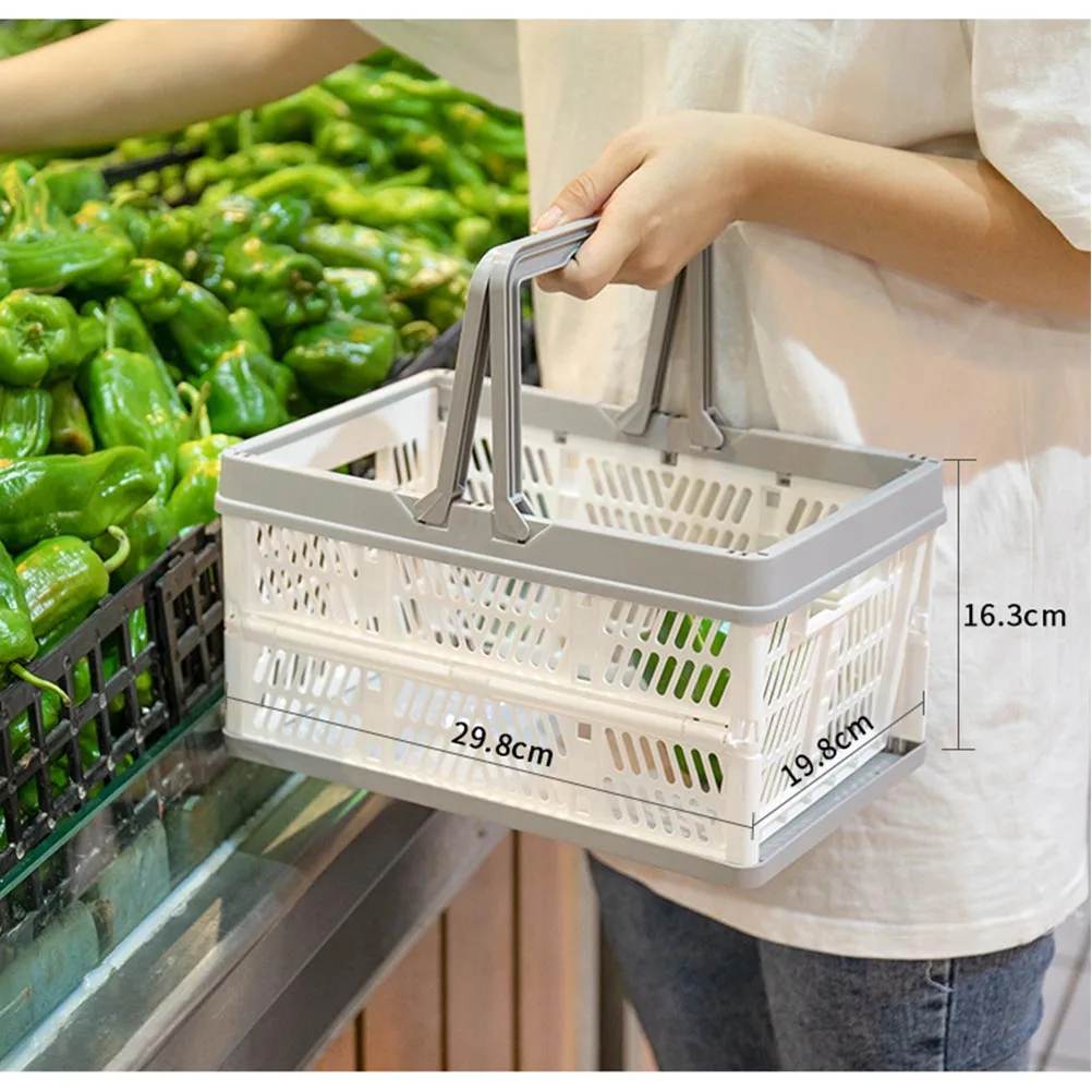 Складная корзина для хранения с ручками портативный контейнер складная коробка