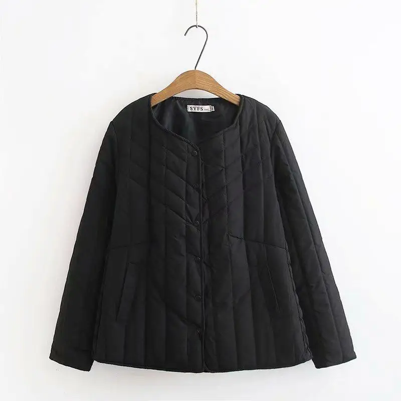 NewBang 4XL Плюс Размер легкое хлопковое пальто женское зимнее теплое Linner пальто без воротника на молнии Feamale тонкие куртки