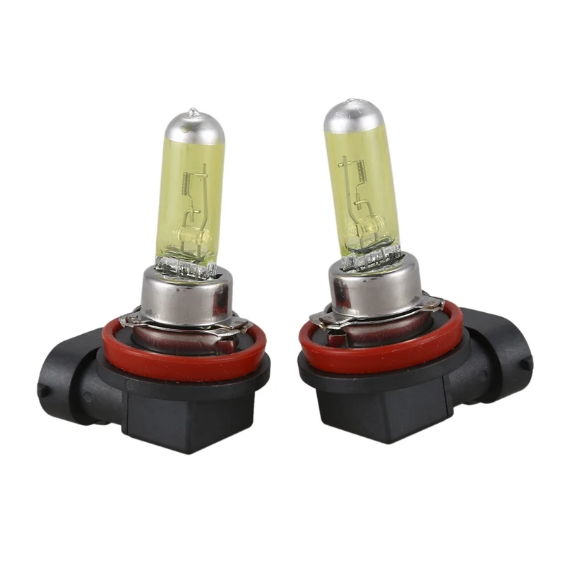 

2x H11 55W 3000k Golden Yellow Xenon HID Halogen Light Fog Lamp Bulb Headlight
