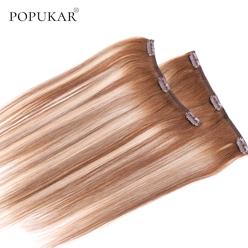 Yesowo перуанские человеческие волосы для наращивания с клипсами прямые на всю