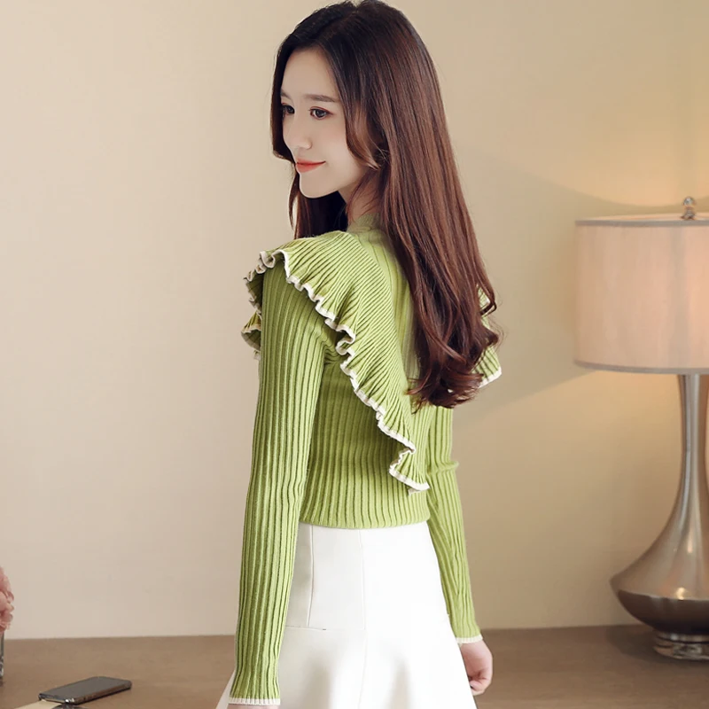 Повседневная вязаная блузка COIGARSAM женская новая весенняя шифоновая с длинным