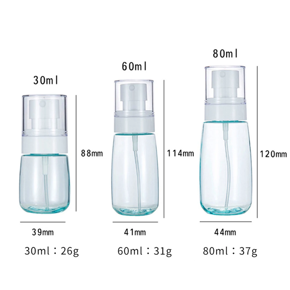 

1PC High Quality 30ml 60ml 80ml 100ml Fine Mist Spray Bottle Plastic Sprayer Bottle Refillable Travel Water Bottle