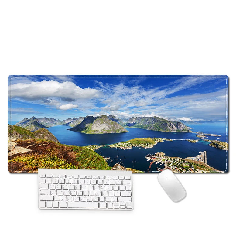 

Simple Landscape Mouse Pad Notebook computer large game keyboard pad Gaming mousepad Big Rubber Keyboard Pad Office Keyboard Pad