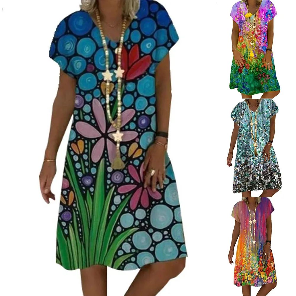 

Harujuku Dress Vintage Dress Women A-LINE Knee-Length Short Sleeve Summer Dress Gothic Vestido De Mujer Women Clothing