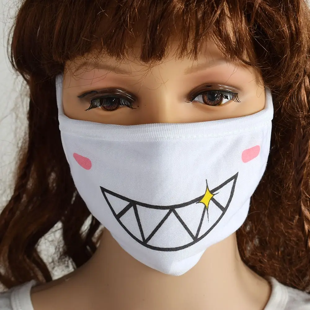 1 шт. белый Kawaii Anti Пылезащитная маска хлопковая для губ в виде милого героя аниме