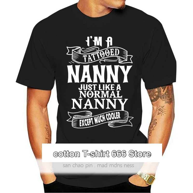 

Мужская футболка Татуированная няня Приталенная футболка wo Мужская футболка футболки Топ