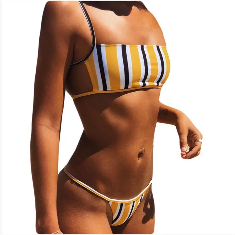 

Women Bandage Swimsuit Thong Bikini Push Up Padded Swimwear Brazlian Bathing Suit Summer Bather Beachwear Biquini Sexy