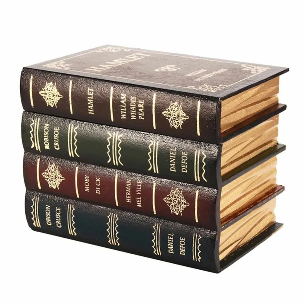 Искусственные в стиле ретро Книга моделирование коробка для хранения орнамент