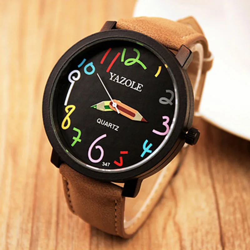Женские Брендовые Часы YAZOLE женские модные черные наручные часы Reloj Mujer Relogio Feminino