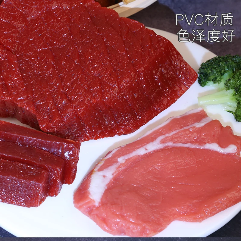 Home Decoration Crafts Miniatures color PVC Simulation Decorative Food Beef Steak Salmon Pork Sausage Meat Model | Дом и сад