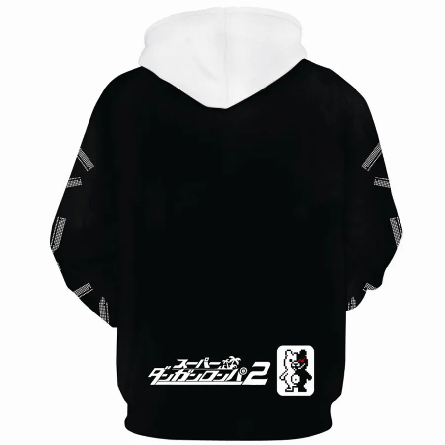 

Anime Danganronpa Black White Bear Monokuma Moletom Oversized Hoodie Anime Hoodies Long Sleeve 3d Printed Game Clothes