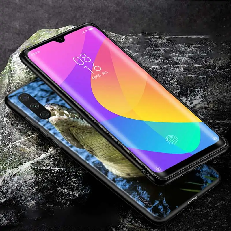

Silicone Cover Crocodile Cartoon for Xiaomi Mi 10 9T CC9 Pro Note 10 9 SE 8 A3 A2 A1 Lite Play Mix 3 Black Phone Case